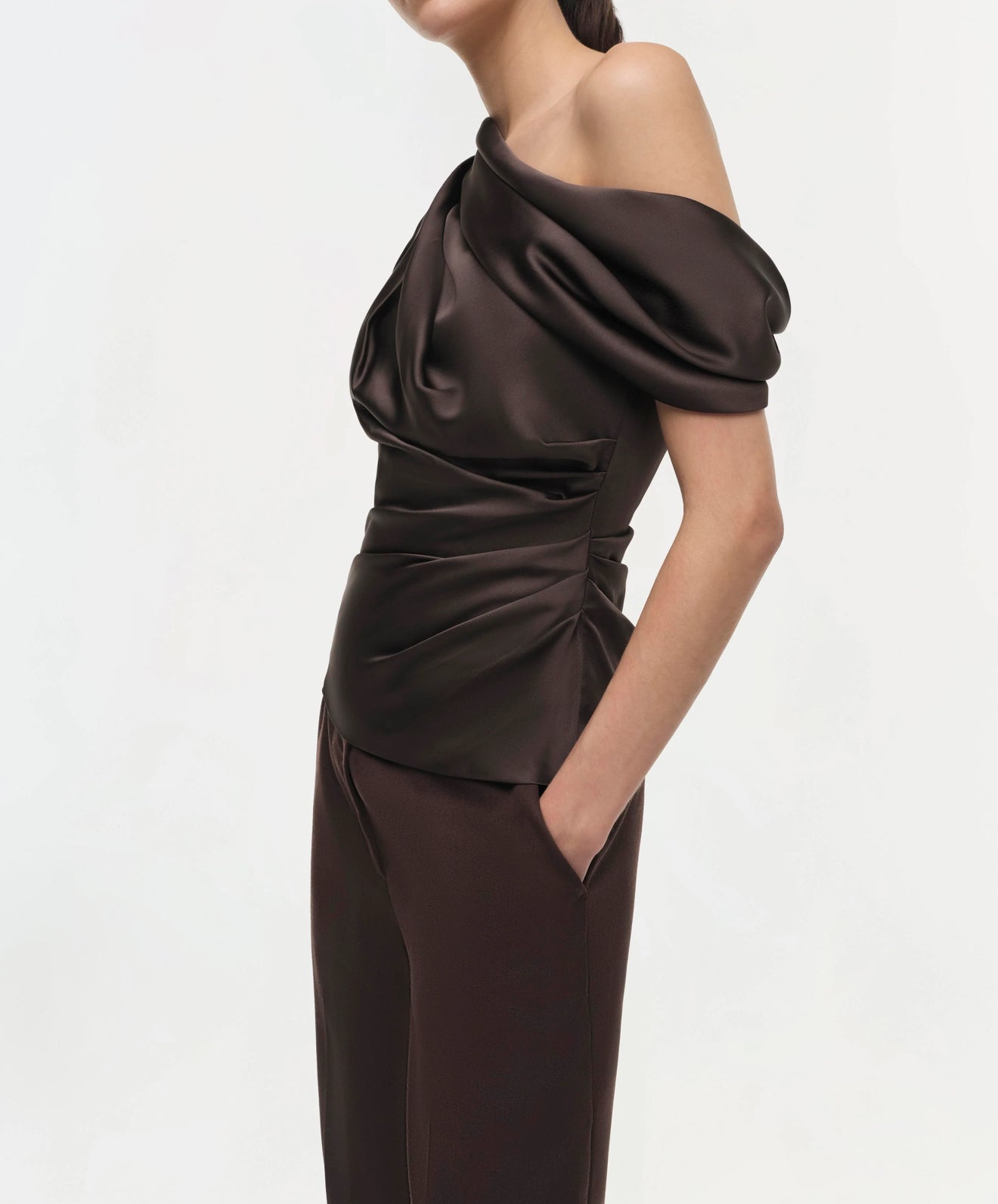 SIMKHAI Phoebe Top - Chocolate