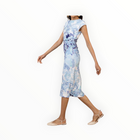 Hale Bob Thora Cap Sleeve Midi Dress - Blue