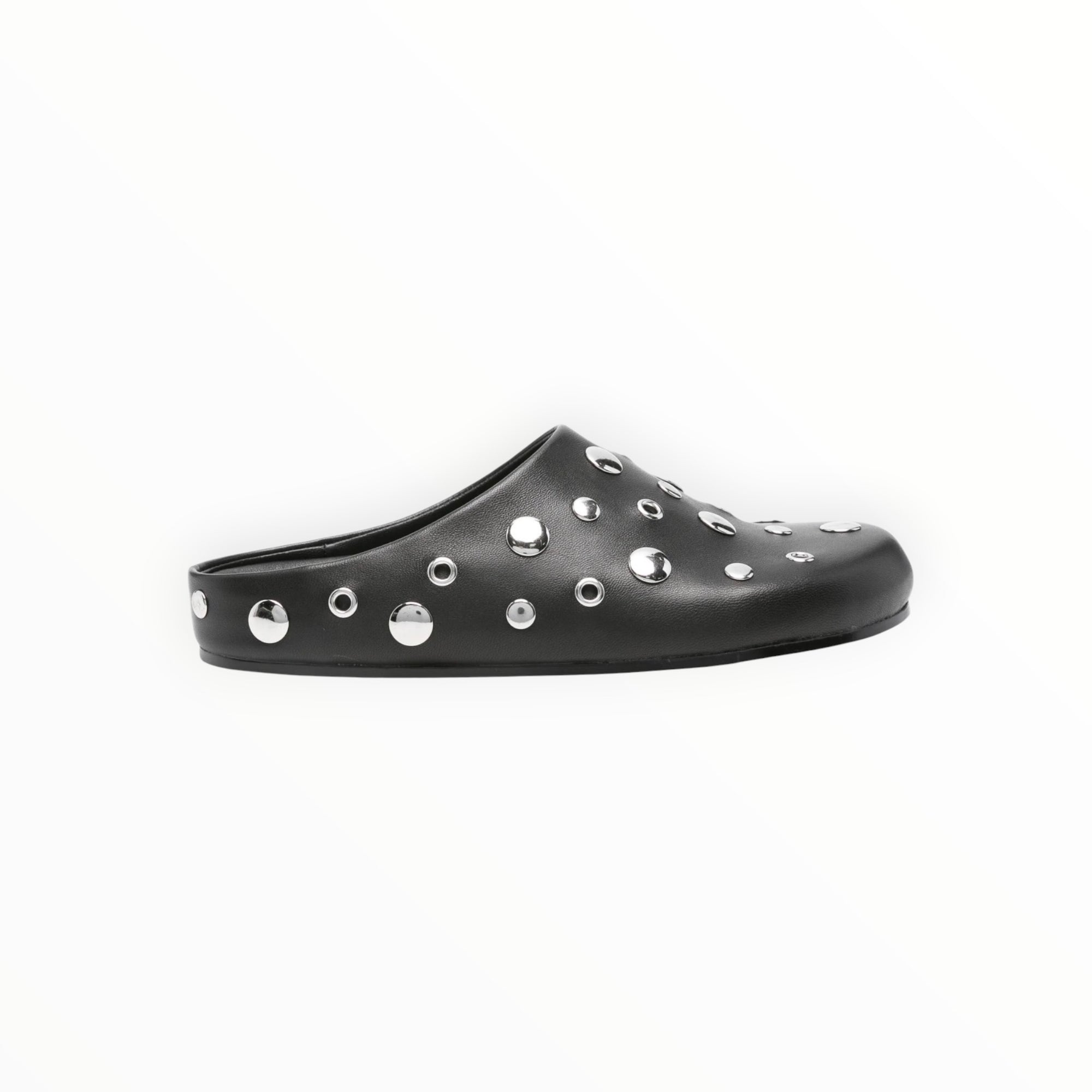 Lola Cruz Aureline Mule Flats - Black