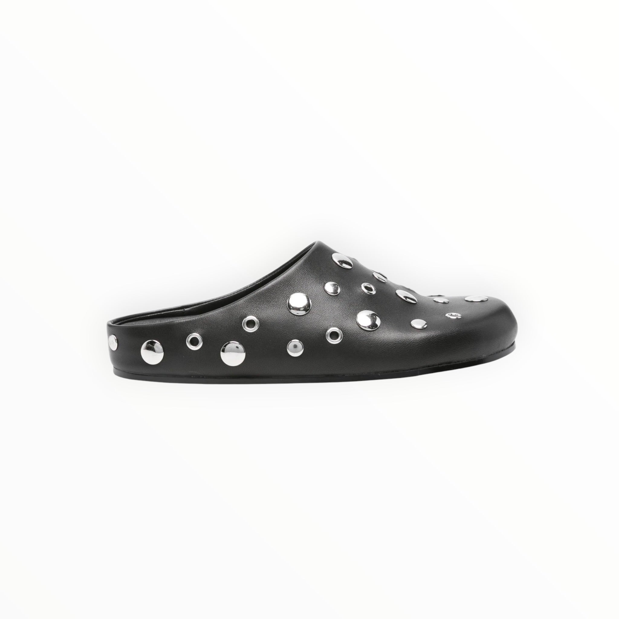 Lola Cruz Aureline Mule Flats - Black