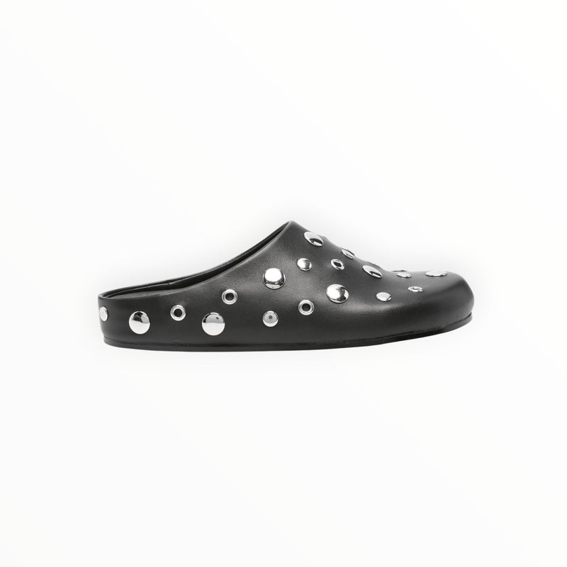 Lola Cruz Aureline Mule Flats - Black