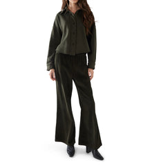 Les Tien Bella Bell Bottom In Japanese Wale Cord - Forest