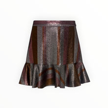 Derek Lam 10 Crosby Lurex Flounce Ruffled Mini Skirt