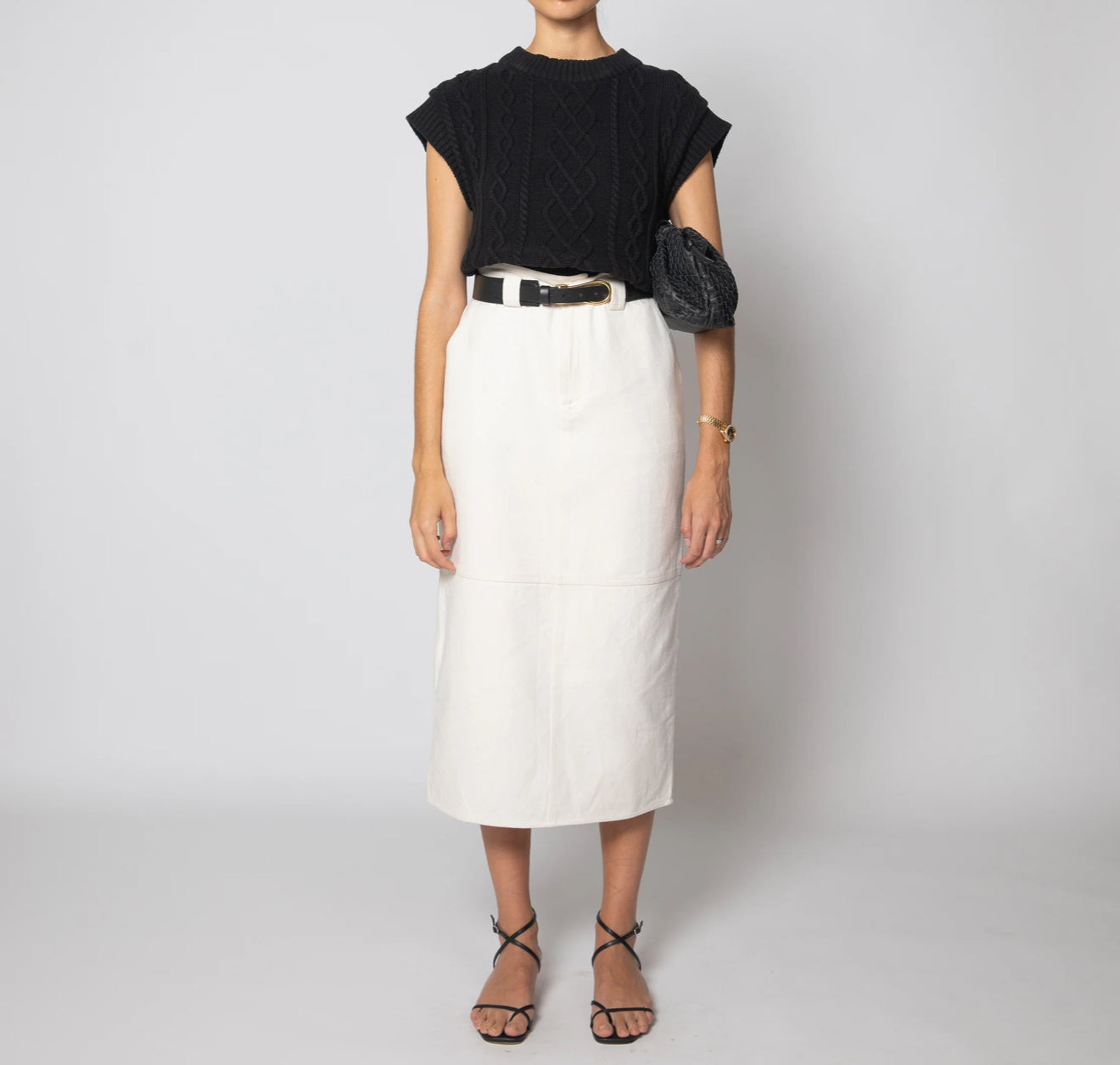 Cleobella Gigi Cropped Sweater Vest - Black