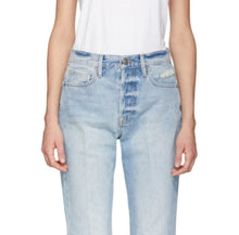 FRAME Blue Rigid Re-Release Le Crop Flare Jeans