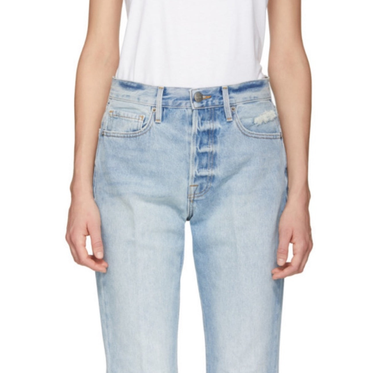 FRAME Blue Rigid Re-Release Le Crop Flare Jeans