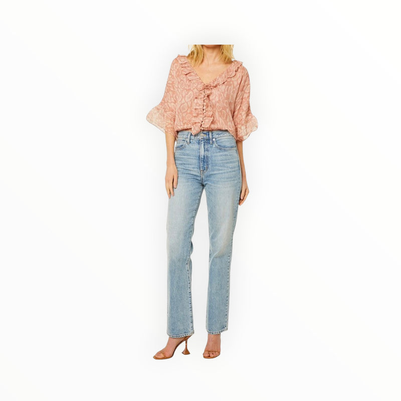MISA Lindsay Top - Dusty Rose Python
