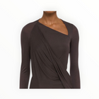 Helmut Lang Twisted Long Sleeve Shirt - Dark Roast