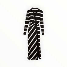 Tanya Taylor Ellicot Dress - Black/Chalk Stripe
