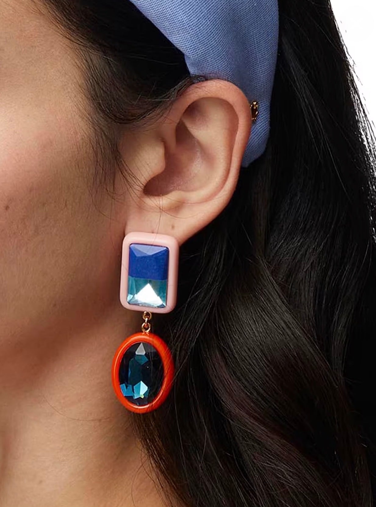 Lele Sadoughi Duo Drop Earrings - Pink Fire
