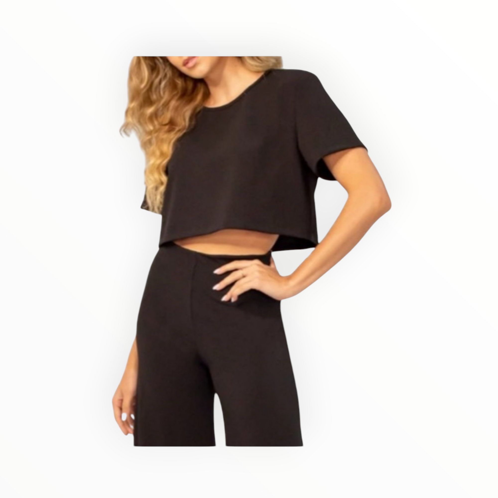 Lavender Brown Mia Top - Black