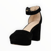 Pelle Moda Lenor Heeled Platform Sandal - Black
