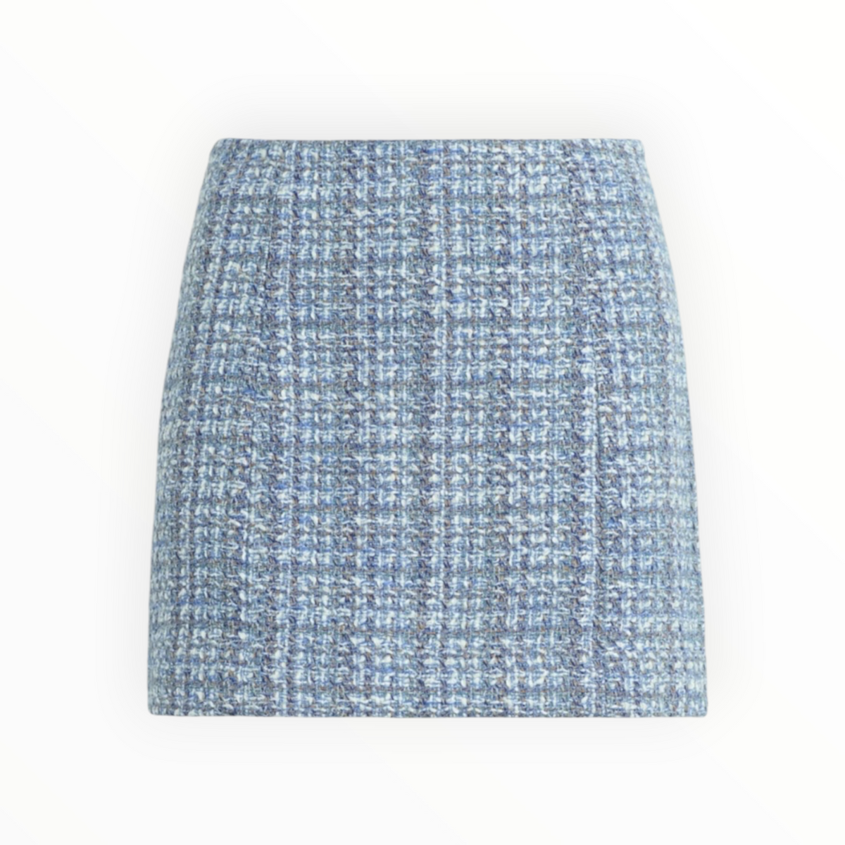 Favorite Daughter The First Wife Mini Skirt - Sky Blue Tweed
