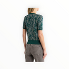 rag & bone Michal Jacquard Cardi - Teal Petal Multi