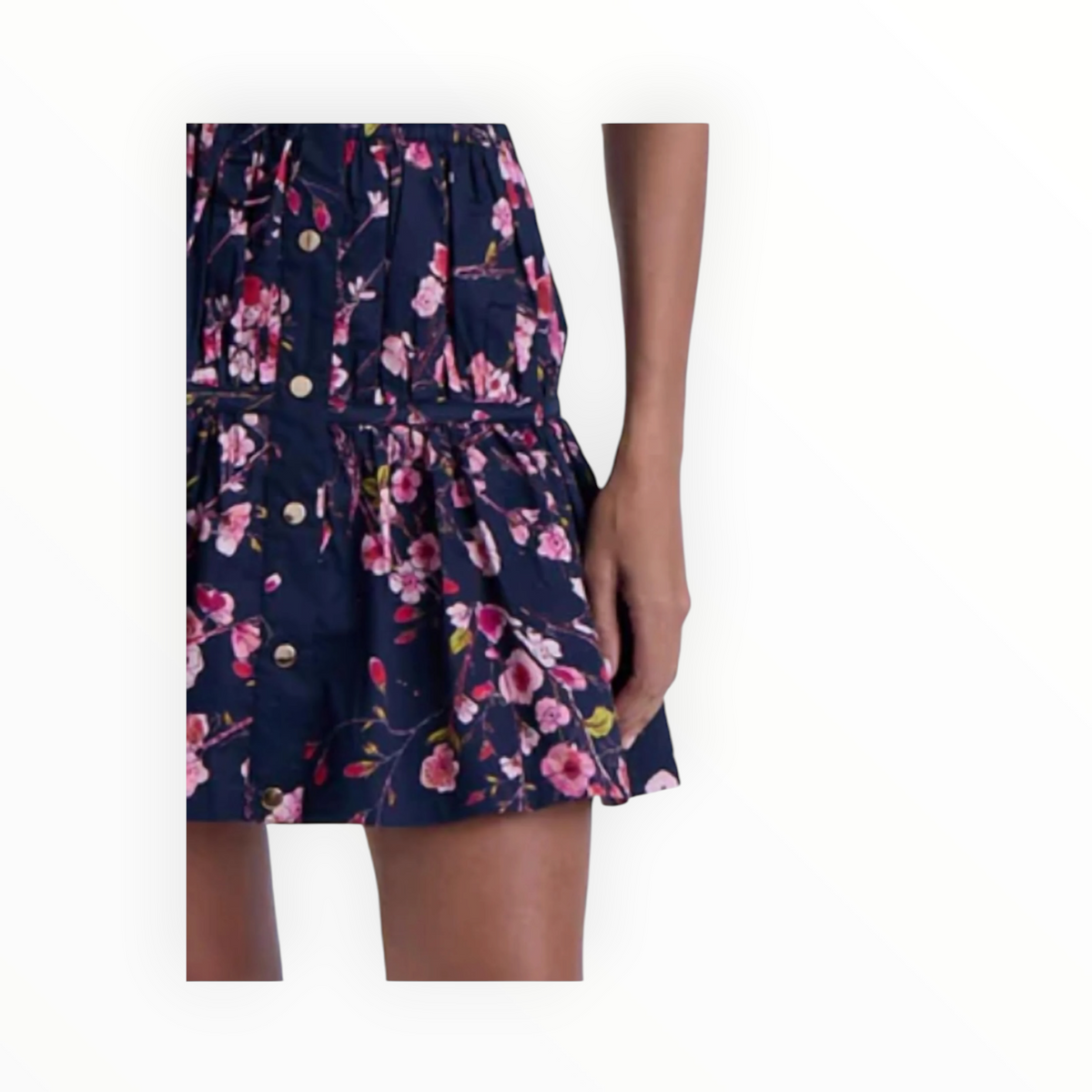 Karina Grimaldi Lola Print Skirt - Navy Summer Whisper