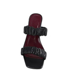 STAUD Frankie Ruched Sandal - Black