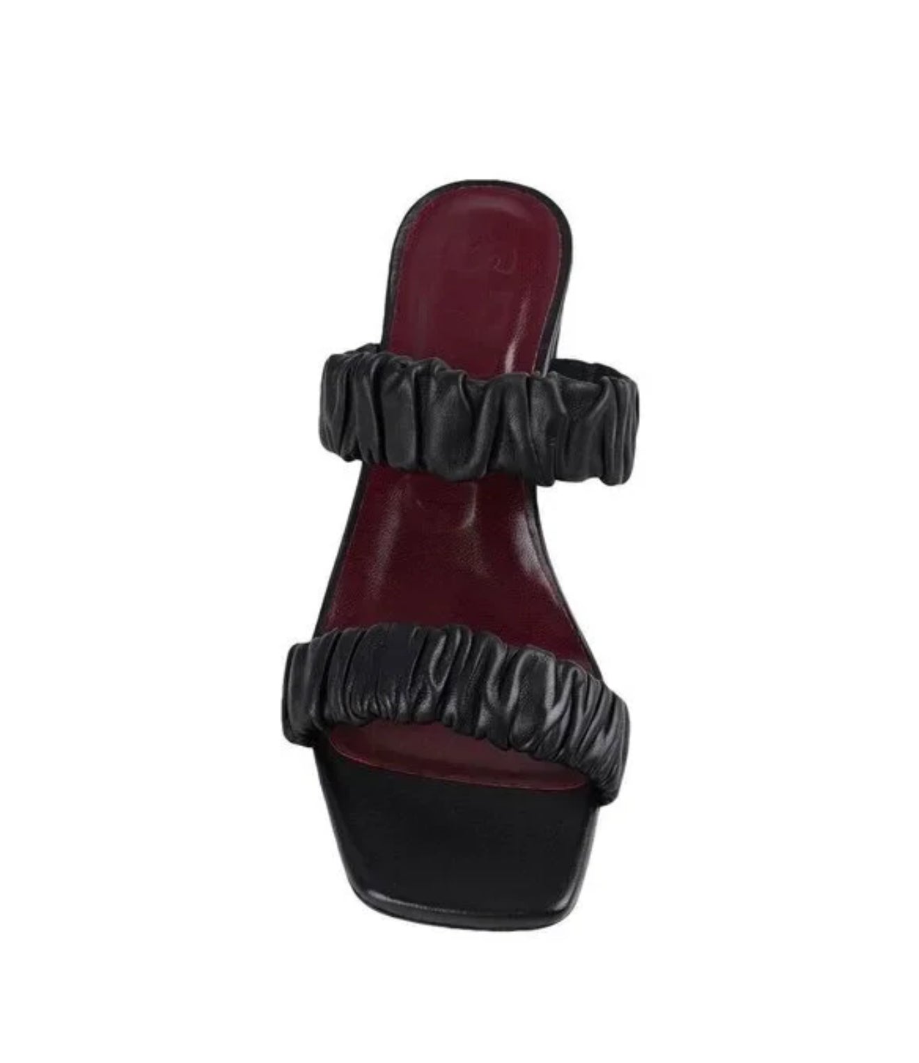 STAUD Frankie Ruched Sandal - Black