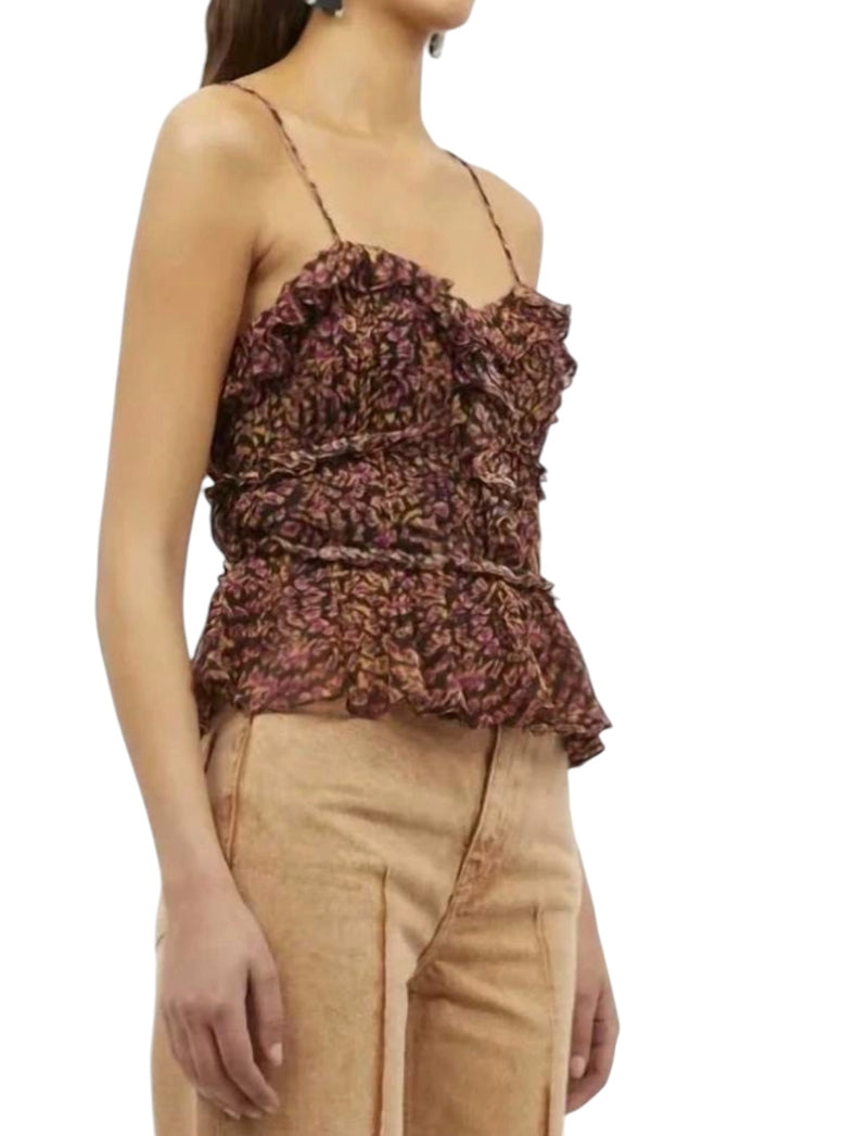 Ulla Johnson Della Top - Pomegranate