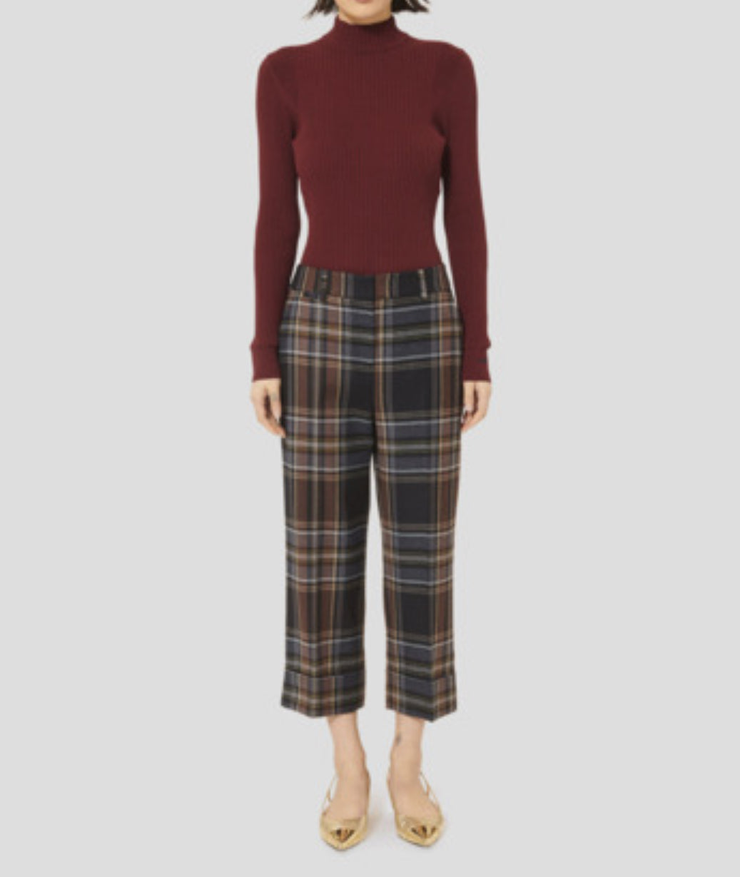Tara Jarmon Piper Pants - Midnight Blue Tartan