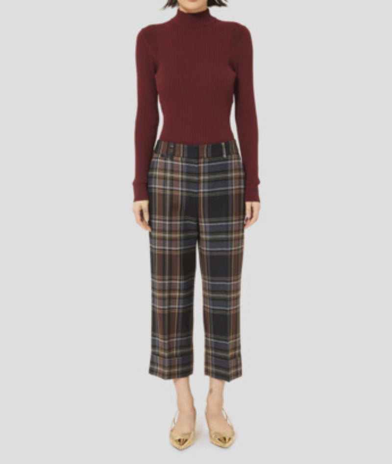 Tara Jarmon Piper Pants - Midnight Blue Tartan