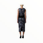 Le Superbe Midnight Abstract Floral Skirt