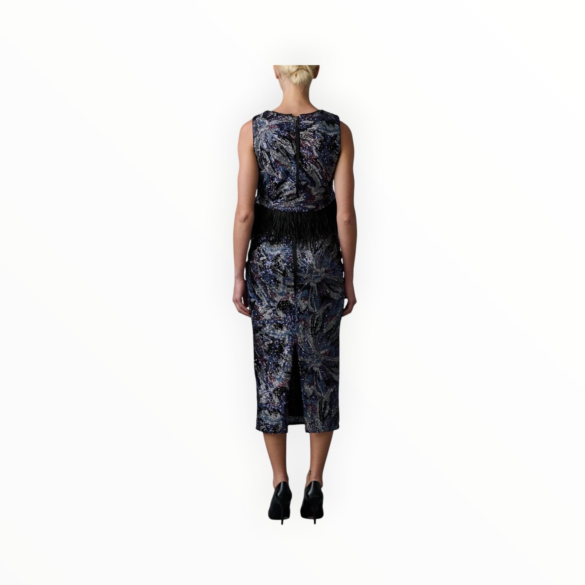 Le Superbe Midnight Abstract Floral Skirt