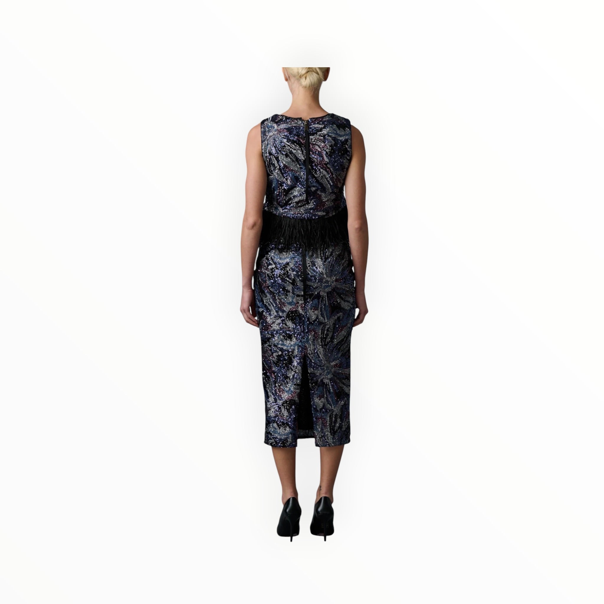 Le Superbe Midnight Abstract Floral Skirt