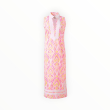 Sail to Sable Pink Ikat Print Cotton Tunic Dress