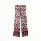 Luisa Cerano Zig Zag Printed Trousers - Pink/Barolo