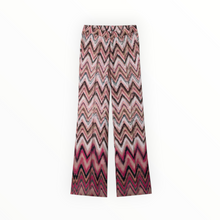 Luisa Cerano Zig Zag Printed Trousers - Pink/Barolo