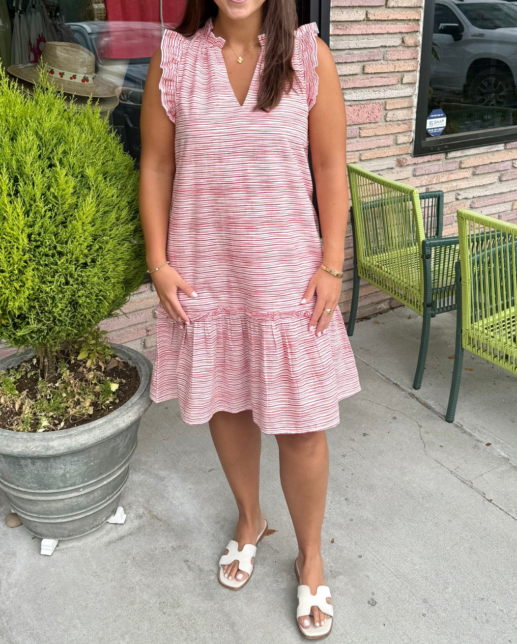 Fitzroy & Willa Nikki Dress - Pink Stripe