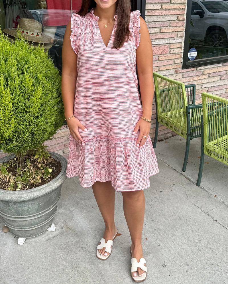 Fitzroy & Willa Nikki Dress - Pink Stripe