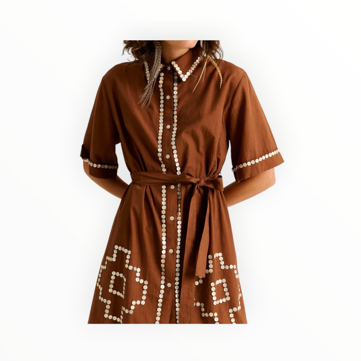 Carolina K Amaia Dress - Chocolate Brown