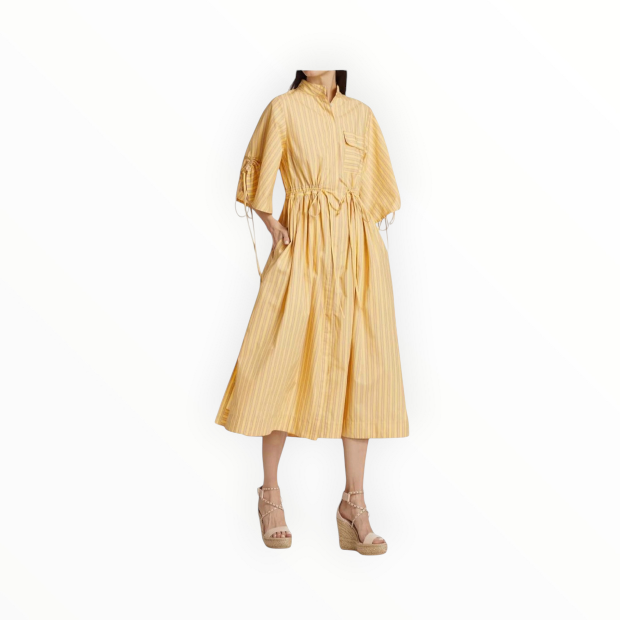Hevron Yana Dress - Yellow Stripe