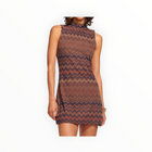 Ramy Brook Marietta Mock Neck Dress - Saddle Chevron