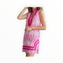 Sail To Sable Pink Ikat Sleeveless Classic Tunic