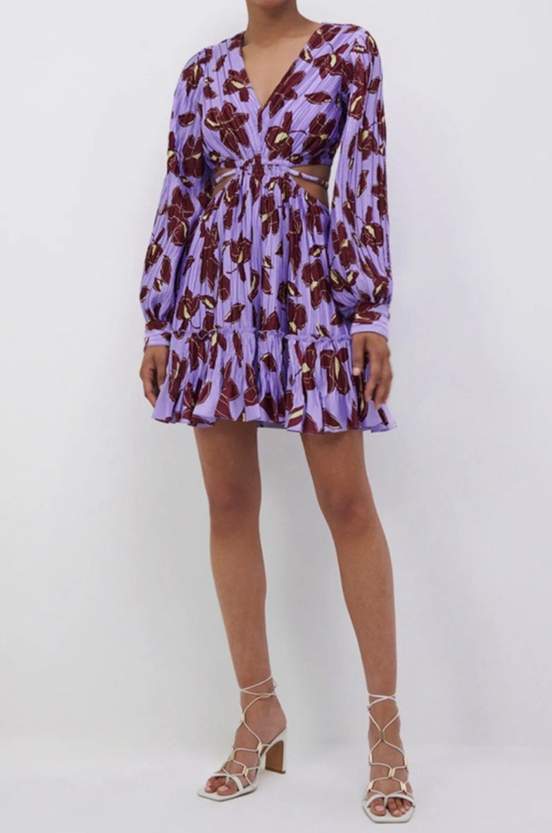 Jonathan Simkhai Londyn Mini Dress - Lavender Print