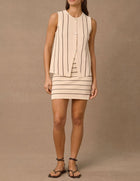 Mon Renn Shoal Knit Skirt - Malibu Stripe