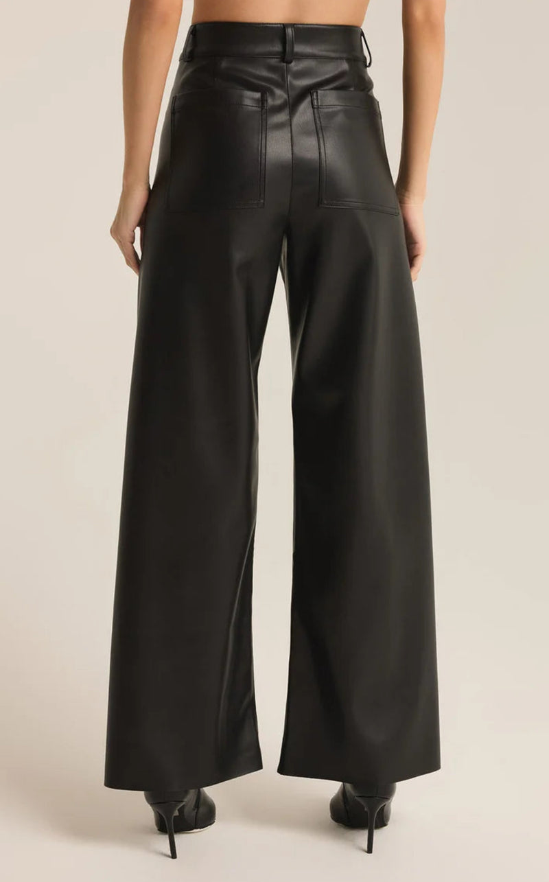 Z Supply Rilynn Faux Leather Pant - Black