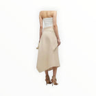 SIMKHAI Jones Menswear Remixed Draped Corset Dress - Vanilla