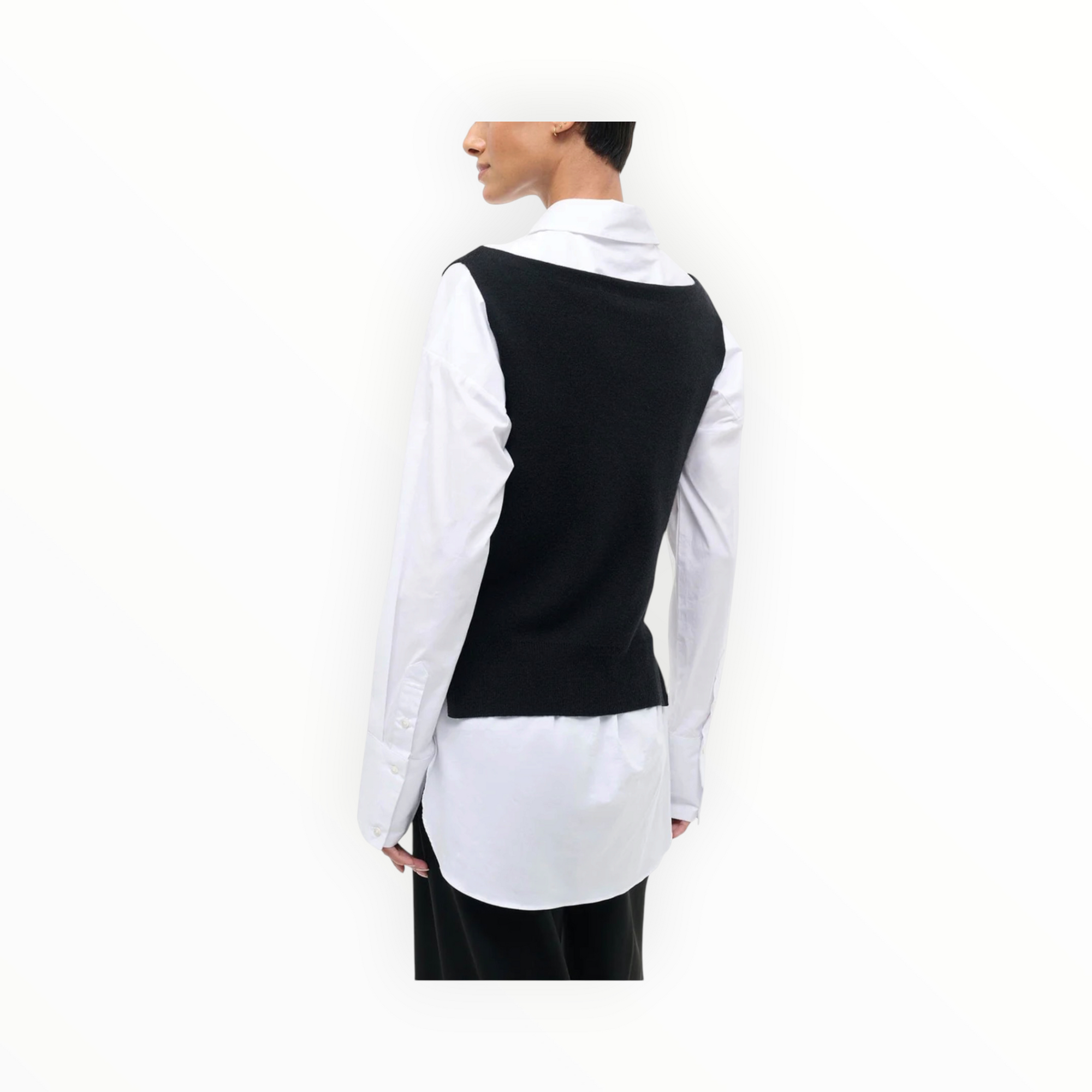 STAUD Damian Top - Black/White
