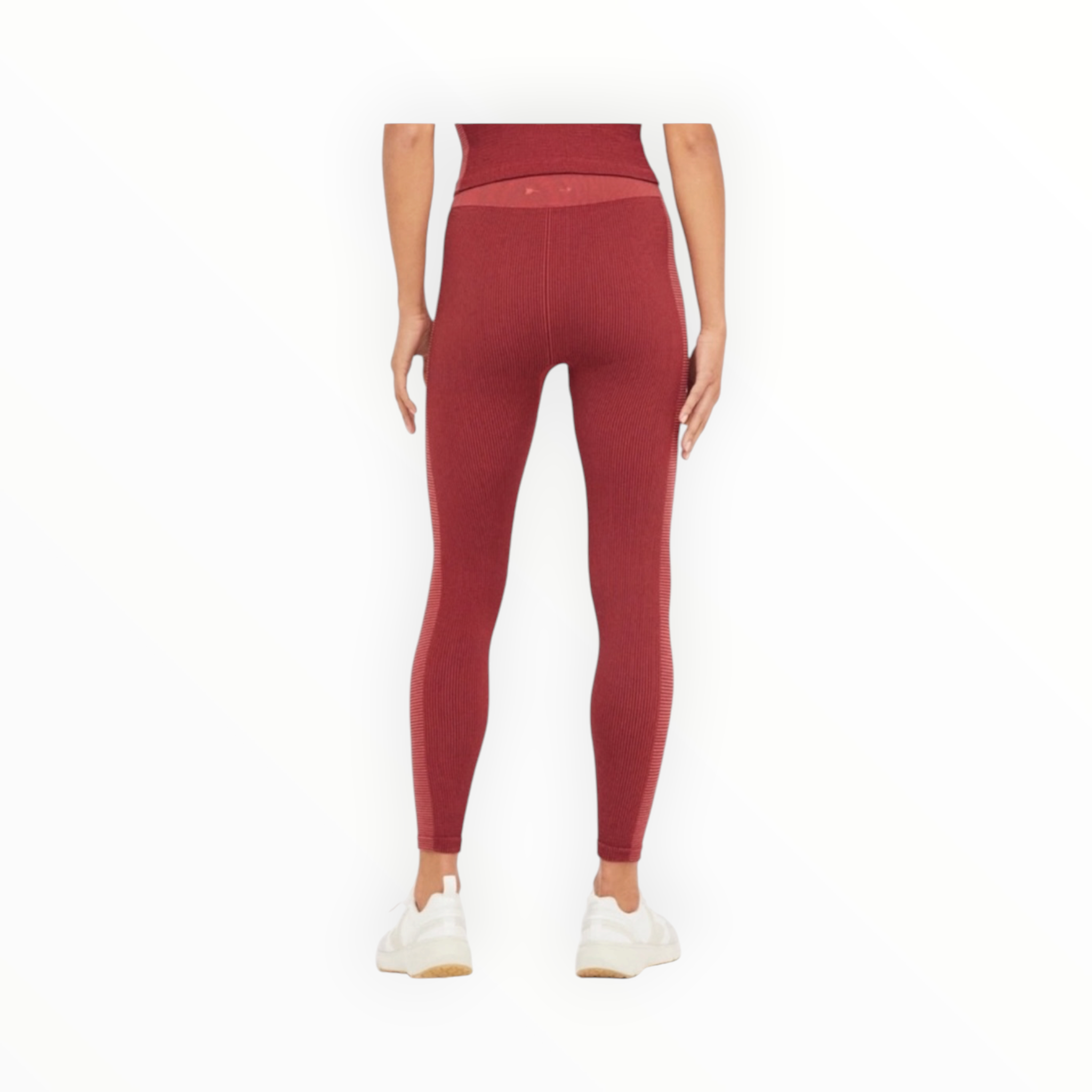 The Upside Ribbed Seamless Midi Pant - Sangria