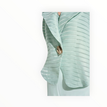 Joseph Ribkoff Shadow Stripe Swing Jacket W/Lapel Style - Pistachio