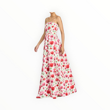 Sachin & Babi Beau Ivory Floral Waist Gown - Watercolor Poppies