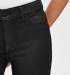 DL1961 Mara Straight Mid Rise Instasculpt Ankle - Black Coated