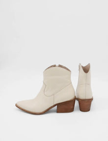Stivali Penelope Western Cowboy Convertible Boots - Ivory Leather
