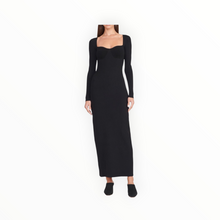 STAUD Silhouette Long-Sleeve Maxi Dress - Black