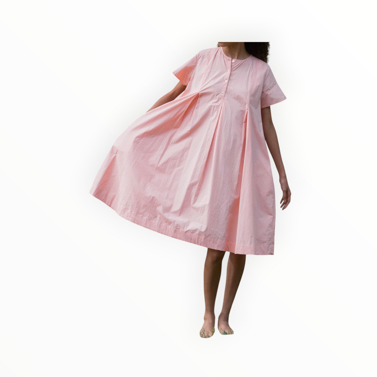 sula Dolls Dress - Orange Tiny Check