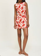 En Saison Josie Sheath Dress - Natural/Red