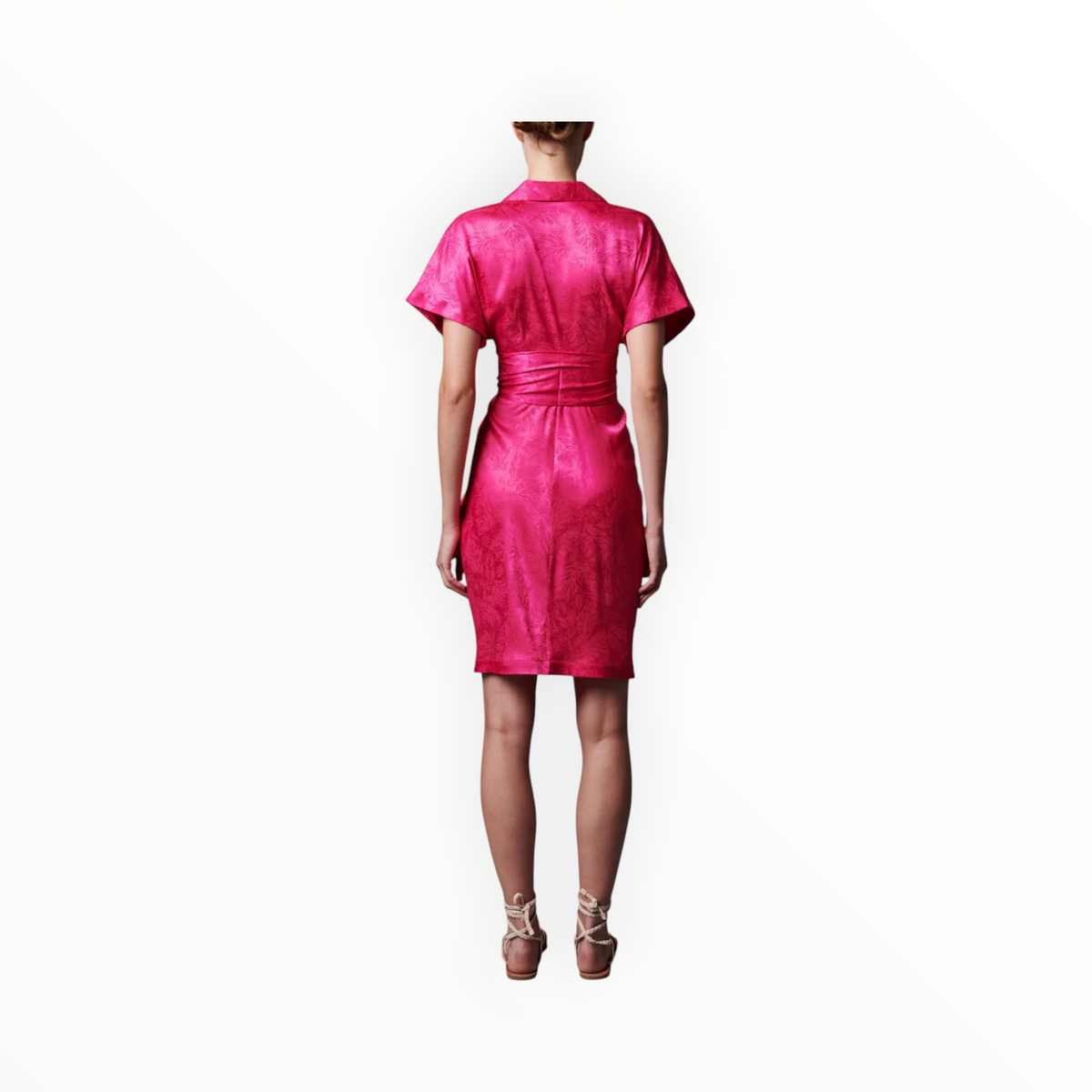 Le Superbe Mini Miko Dress - Fuchsia Jacquard